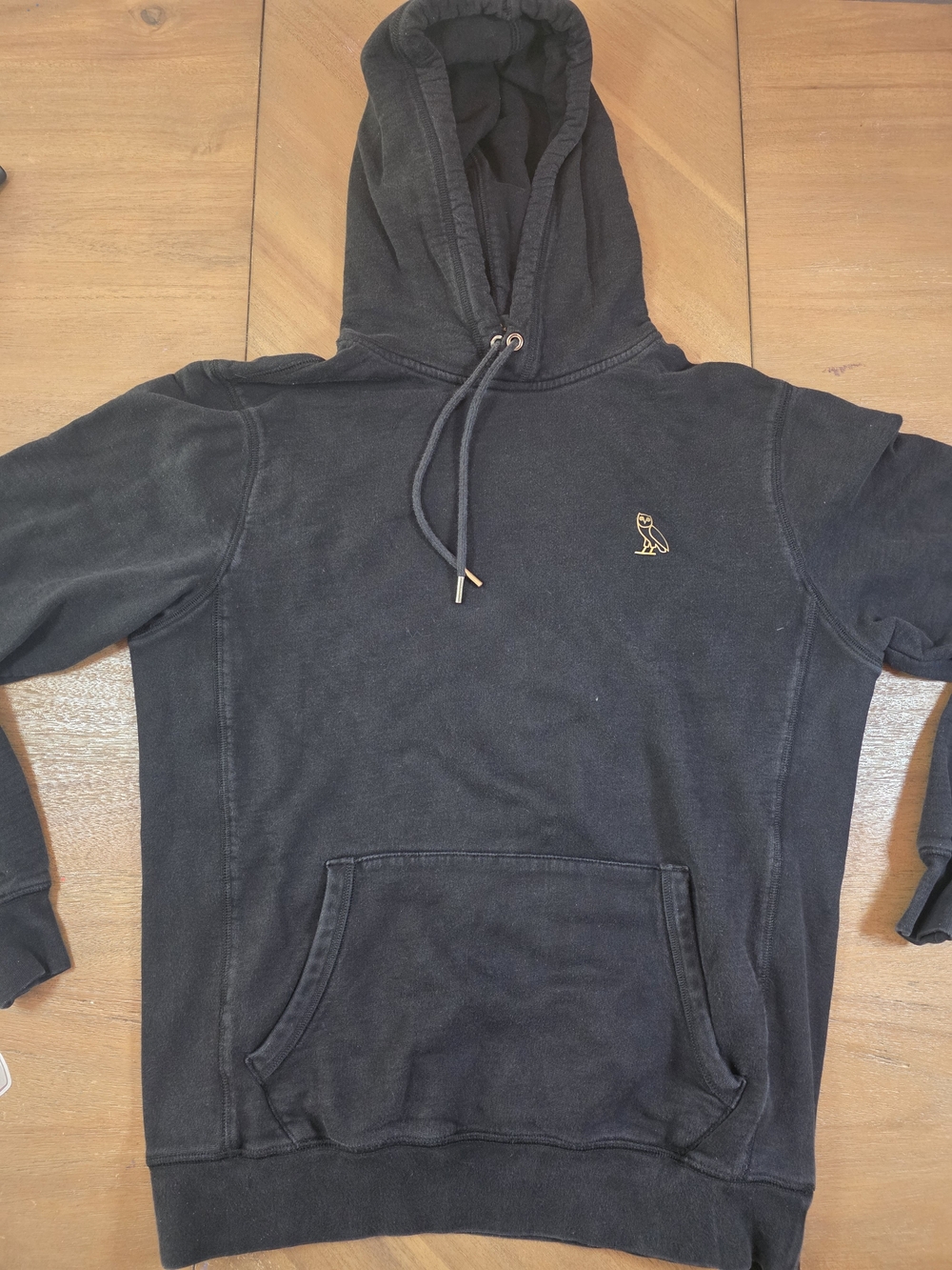 OVO October's Very Own Classic Black Hoodie Gold Owl - Size Medium
